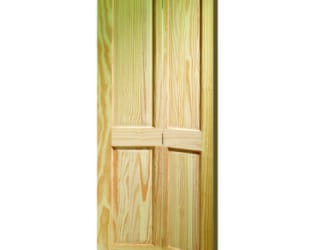 762x1981x35mm (30") Clear Pine Victorian 4 Panel Bifold Door