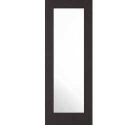 Black - Diez Style Clear Glass Prefinished Internal Doors