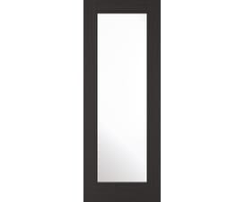 Diez Black - Clear Glass Prefinished Internal Doors