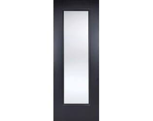 Eindhoven Black 1 Light - Clear Glass Internal Doors