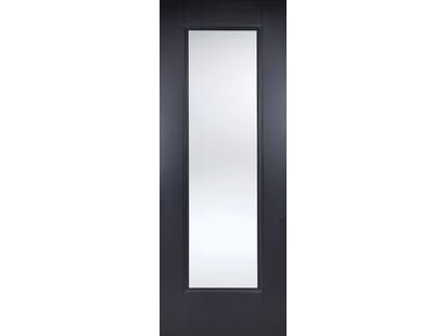 Eindhoven Black 1 Light - Clear Glass Internal Doors Image