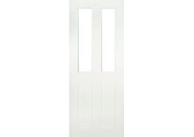726 x 2040x40mm Eton Glazed 4 Panel White Door