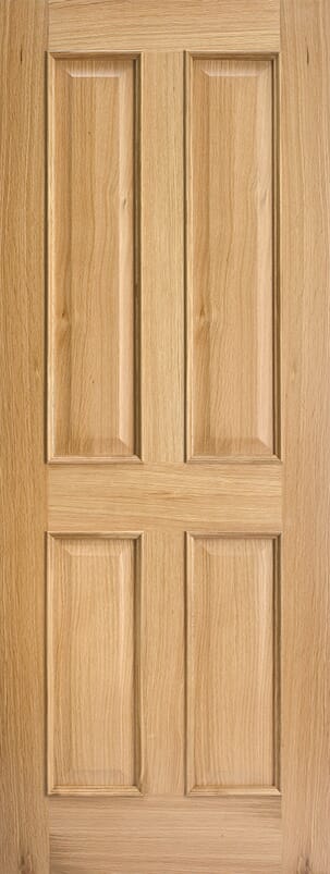 Regency Oak RM2S 4 Panel FD30 Fire Door Set