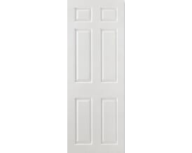 Smooth White 6 Panel Fire Door