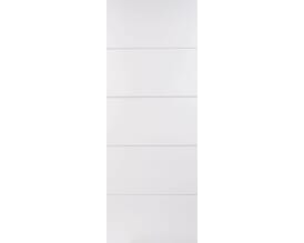 White Horizontal Four Line Internal Doors