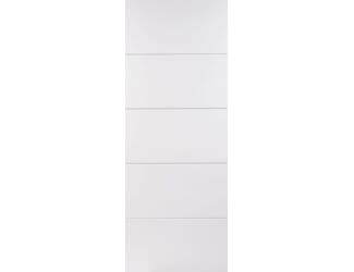 White Horizontal Four Line Internal Doors