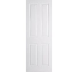Textured White 4 Panel Fire Door