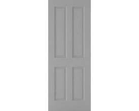 Textured 4 Panel Grey Fire Door