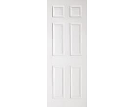 Textured 6 Panel White Fire Door