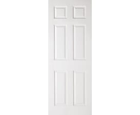 Textured 6 Panel White Fire Door