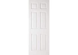 826 x 2040x40mm Textured White 6 Panel Door