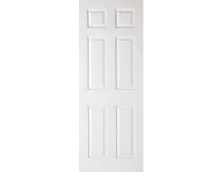 Textured White 6 Panel Fire Door