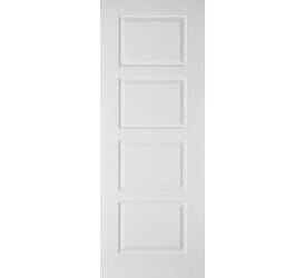 Textured White Contemporary 4P Fire Door
