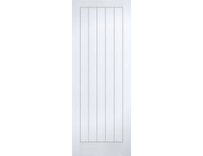 Textured Vertical 5 Panel White Internal Doors