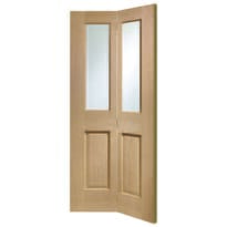 Pattern 10 Oak Bifold Glazed Door Image