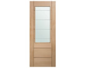 Palermo Oak Original 2XG - Clear Etched Glass Internal Doors