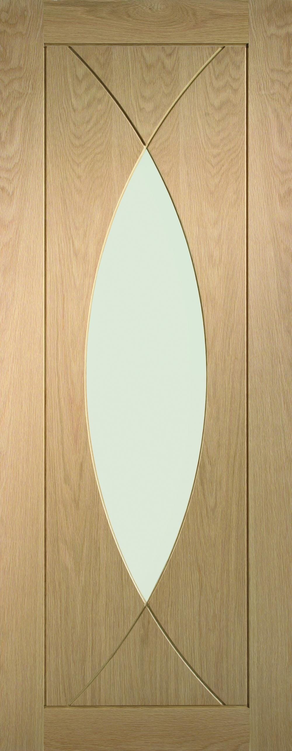 Pesaro Oak - Clear Glass Fire Door