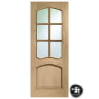 Riviera Oak Glazed Door Rm2s - Xl Image