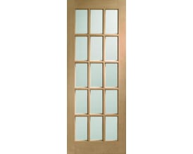 SA77 Oak - Clear Bevelled Glass Internal Doors