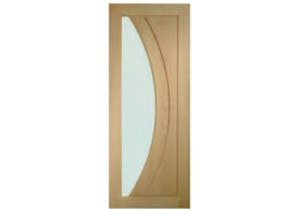 610x1981x35mm (24") Salerno Oak - Clear Glass Door