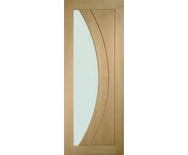 813x2032x35mm Salerno Oak - Clear Glass Internal Door