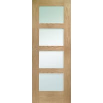 Shaker 4 Light Oak Glazed Door Image