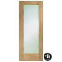 Pattern 10 Oak Glazed Door - Obscure Image