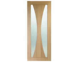Verona Oak - Obscure Glass Internal Doors