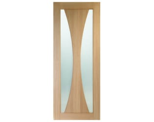 Verona Oak - Obscure Glass Internal Doors