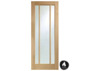 Worcester Oak 3 Light - Clear Glass Internal Doors