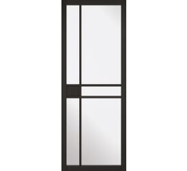 Greenwich Black - Clear Glass Internal Doors