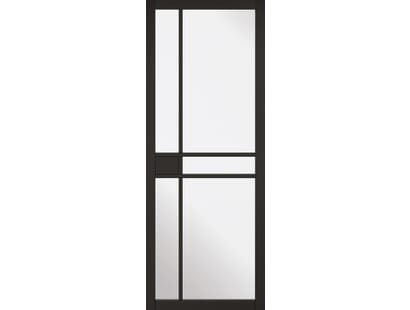 Greenwich Black - Clear Glass Internal Doors Image