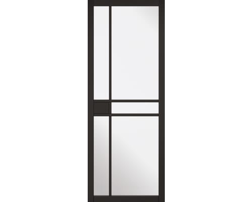 Greenwich Black - Clear Glass Internal Doors