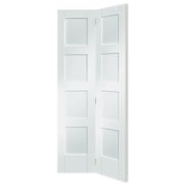 4 Light White Shaker Glazed Bifold Door Image