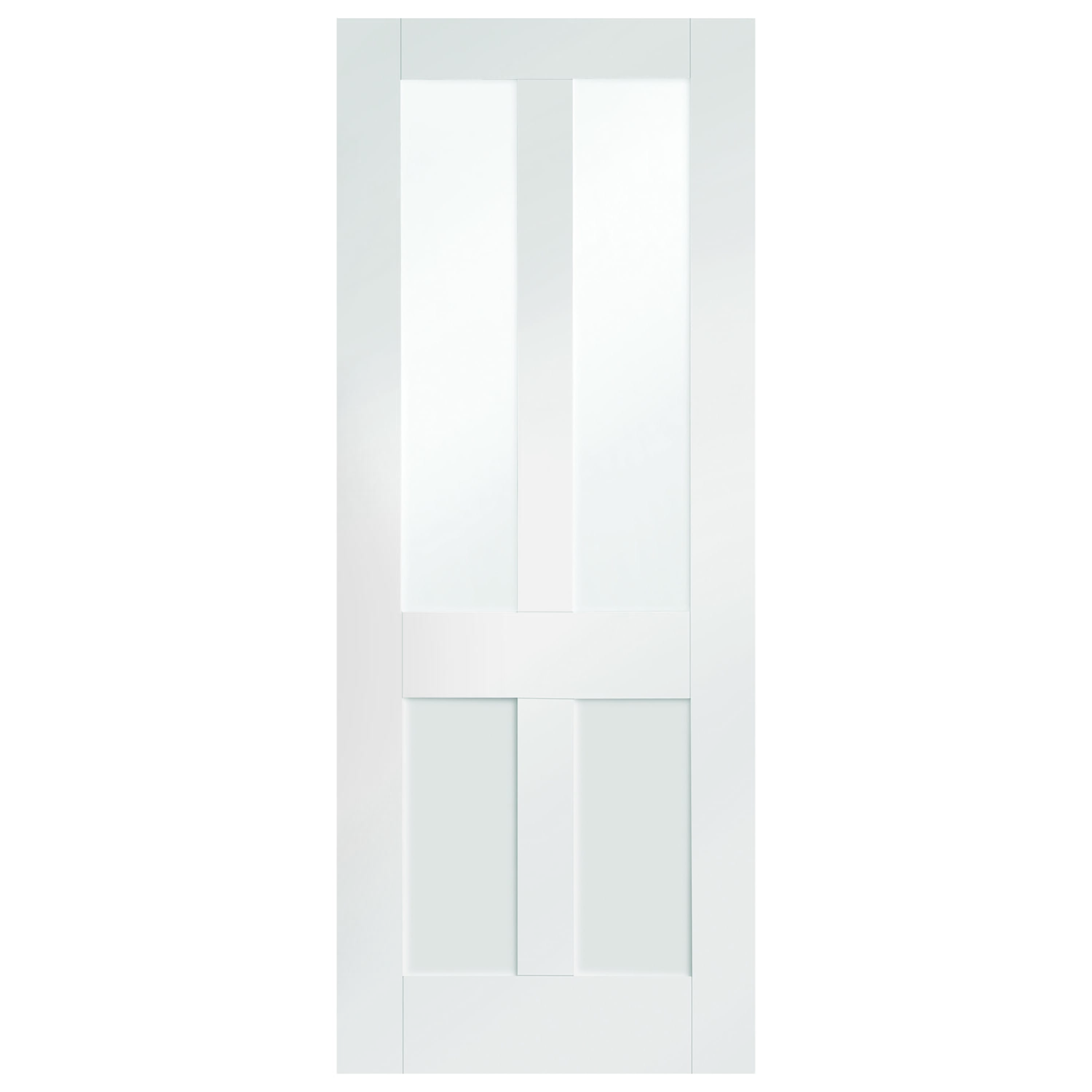 Malton Shaker White - Clear Glass Internal Doors