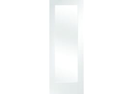 304x1981x35mm (12") Pattern 10 White - Clear Glass Door