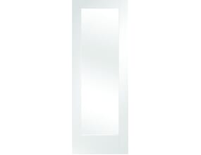 Pattern 10 White - Clear Glass Internal Doors