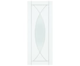 813x2032x35mm (32") Pesaro White - Clear Glass Door