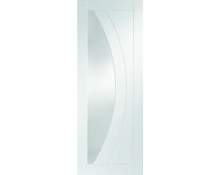 Salerno White - Clear Glass Fire Door