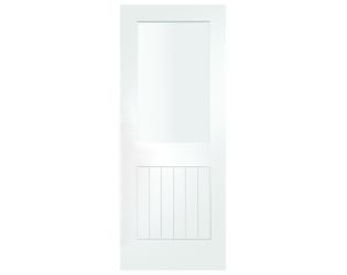 Suffolk White 1L - Clear Glass Internal Doors