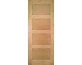 Coventry Shaker 4 Panel Oak - Pre-Finished Fire Door