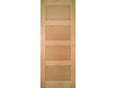 Coventry Shaker 4 Panel Oak - Pre-finished Fire Door Image