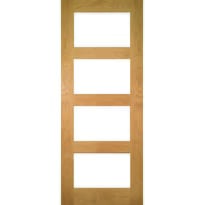 Coventry Prefinished Shaker Glazed Oak Door - Clear Image
