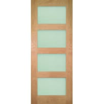 Coventry Prefinished Shaker Glazed Oak Door - Frosted Image