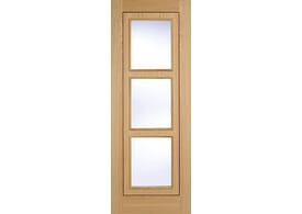 686x1981x35mm (27") Oak Inlay 3L Glazed - Prefinished Door