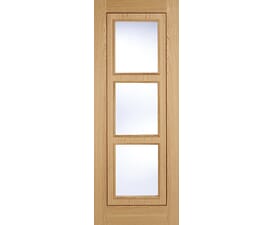 Oak Inlay 3L Glazed - Prefinished Internal Doors