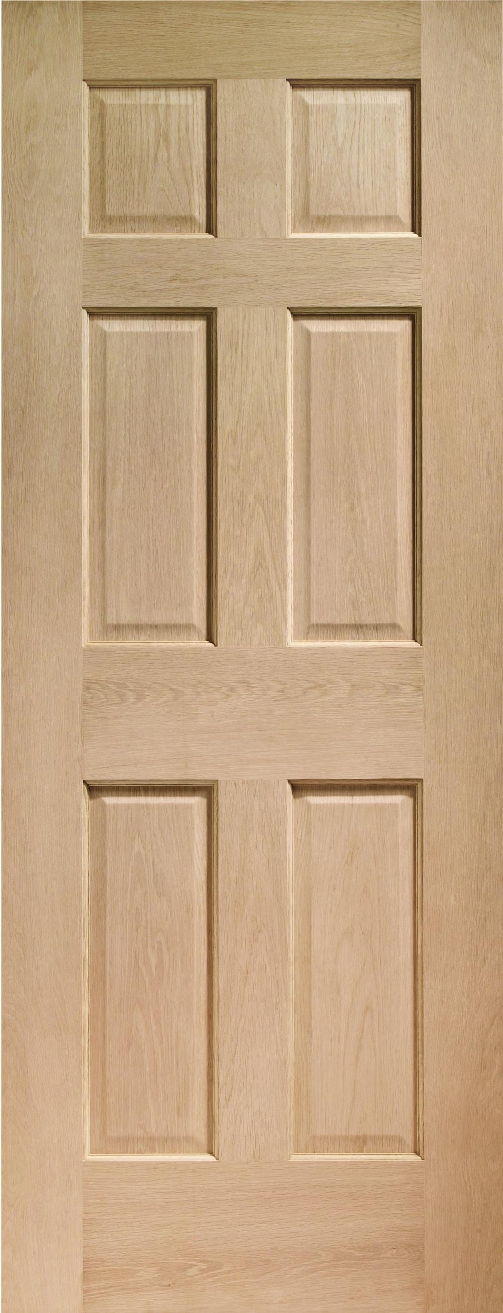 Colonial 6 Panel Oak Fire Door At Vibrant Doors