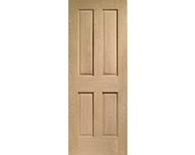 Victorian Oak 4 Panel Fire Door