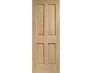Victorian Oak 4 Panel Fire Door