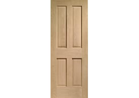 457x1981x35mm (18") Victorian Oak 4 Panel Door